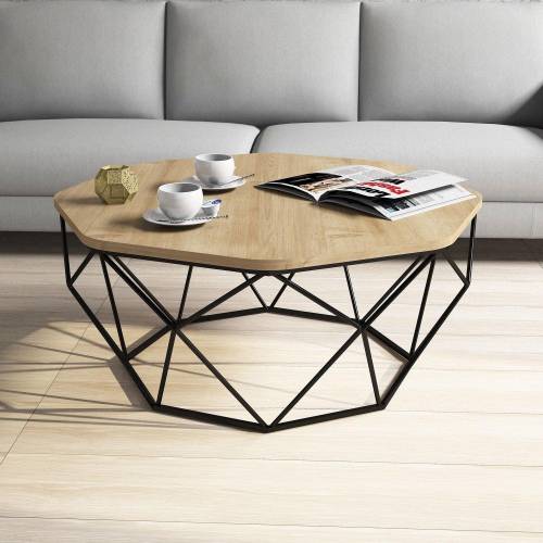 Masuta de cafea Diamond Coffee Table - Stejar - 90x38x90 cm