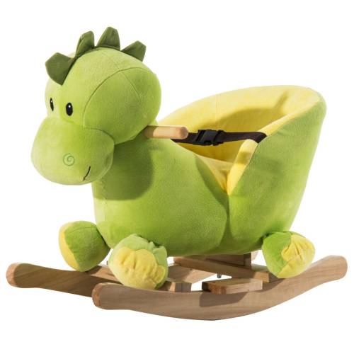 HomCom - balansoar dragon copii 60x33x45cm - verde si galben | Aosom Ro