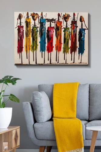 Tablou Canvas Africa - Multicolor - 100 x 70 cm