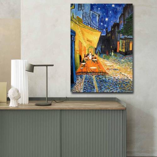 Tablou Canvas Van Gogh Cafe Terasa - Multicolor - 100 x 70 cm