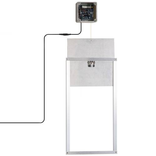 Usa automata pentru cotet PawHut cu temporizator si senzor de lumina - cu corp complet din aluminiu - argintiu | Aosom RO