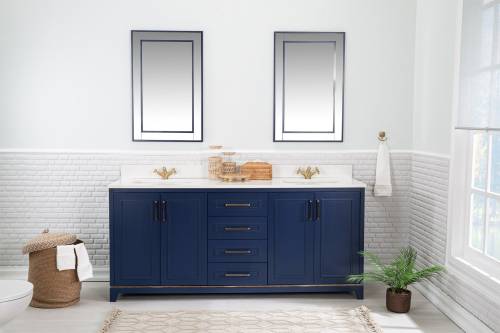 Set mobilier de baie (3 piese) Ontario 72 - DarkBlue - Albastru inchis - 180x86x54 cm