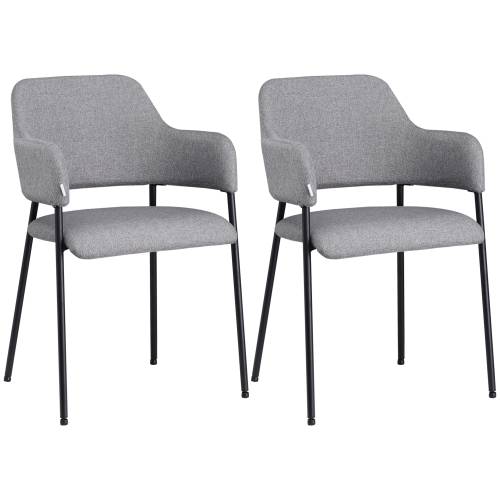 Set de 2 scaune HOMCOM moderne - material textil la atingere de in | Aosom RO