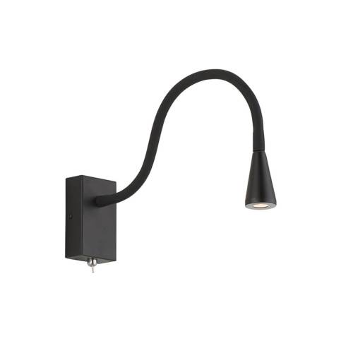 Aplica minimalista reglabila neagra KOKO din metal cu LED 3W