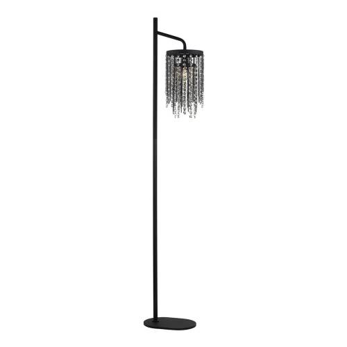 Lampadar elegant JULIANNA negru din sticla 1x40W E14