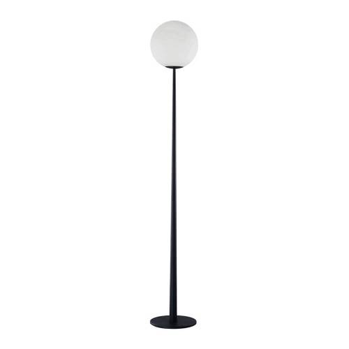 Lampadar elegant negru POLINA T1 cu glob de sticla 1x60W E27