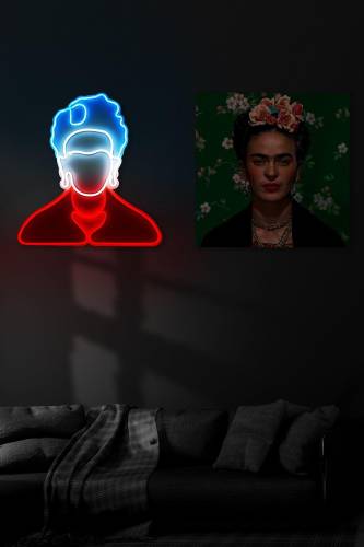 Lampa Neon Frida Kahlo - Alb - 45X3X42 Cm