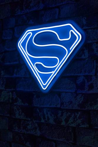 Lampa Neon Superman - Albastru - 28X3X36 Cm
