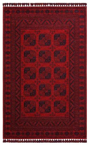 Covor Maze Home BUHARI - Lavabil - Retro Oriental - Rosu - 120 x 180 cm